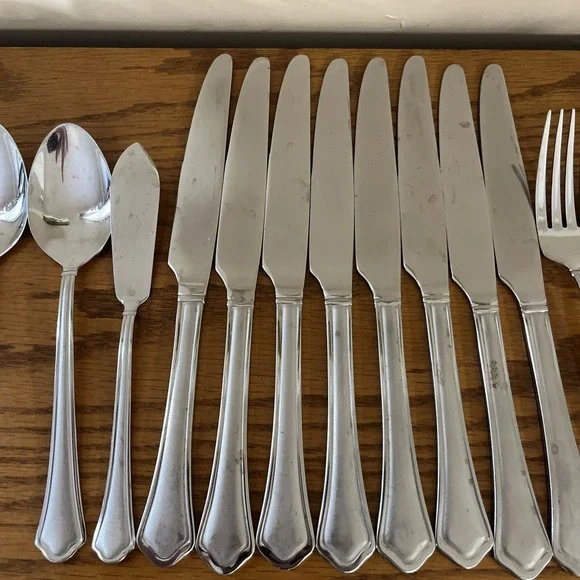 Pfaltzgraff 18/0 Stainless Silverware - CAPRI FROST - Flatware 24 Piece Set - Picture 3 of 10